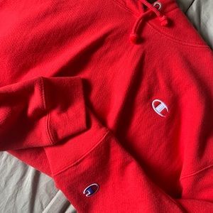 Red Champion Hoodie